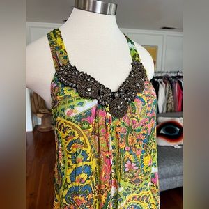 River Island vibrant print semi sheer maxi